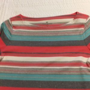 Striped pastel colored blouse from Talbots